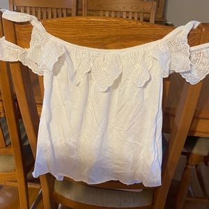 Forever 21 Lace trim White top